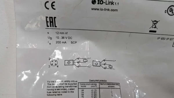 KG5065, IFM Efector, Capacitive Sensor, KG-3120NFAKGP2T/US