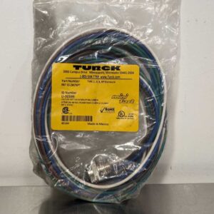 Turck RKF 50-2M/NPT Circular Connector U-00599 600V 9A 5 Pin Wire to 7/8" Straight Female 2m