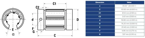 SUPER32OPN, Thomson, Super Ball Bushing Bearing