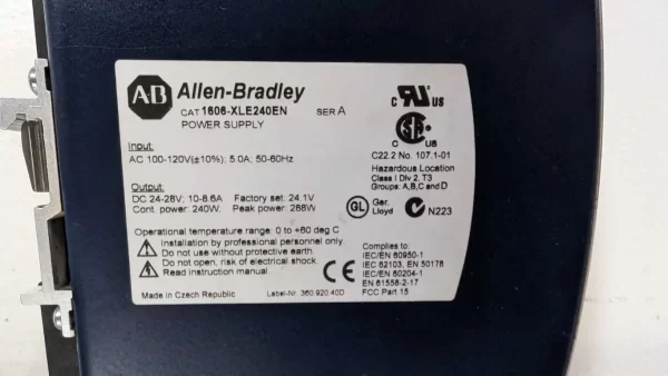 1606-XLE240EN, Allen-Bradley, Power Supply