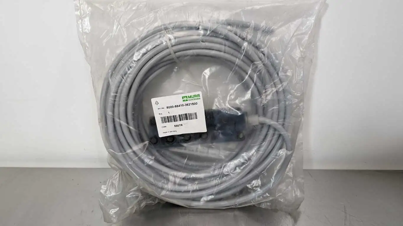 Murr Elektronik 8000-88410-3621500 4 Pole Moulded Cable Exact12 8xM12 15m NIB