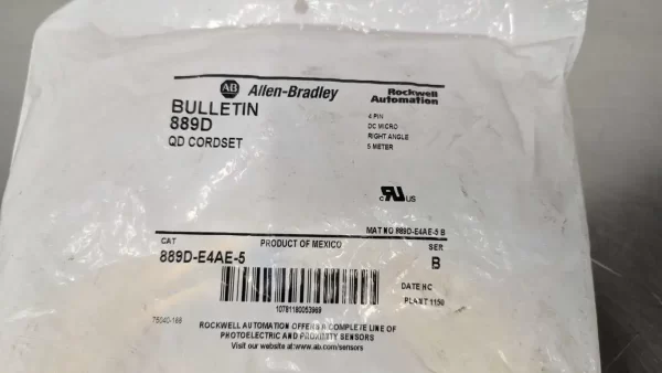 889D-E4AE-5, Allen-Bradley, Cordset