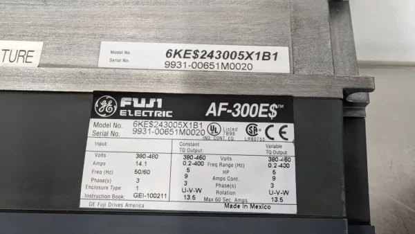 6KE$243005X1B1, Fuji, Variable Frequency Drive, AF-300E$