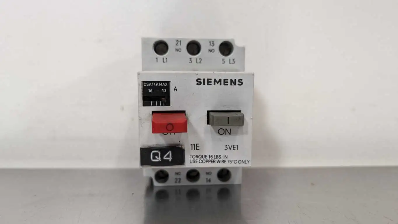 Siemens 3VE1010-2M Manual Motor Starter Circuit Breaker 10-16A