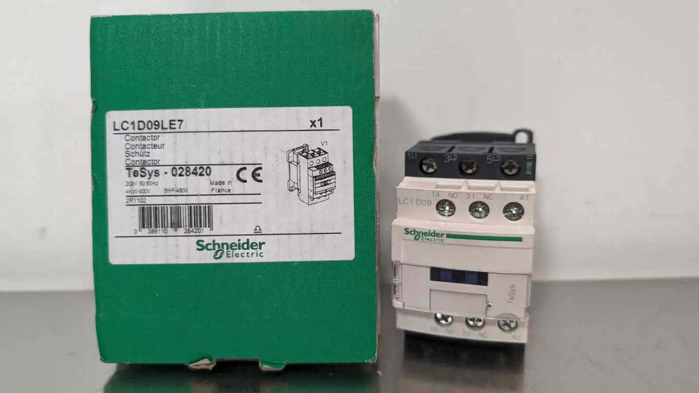 Schneider Electric LC1D09LE7 Contactor 208VAC Coil Coil 230/400/500-690VAC