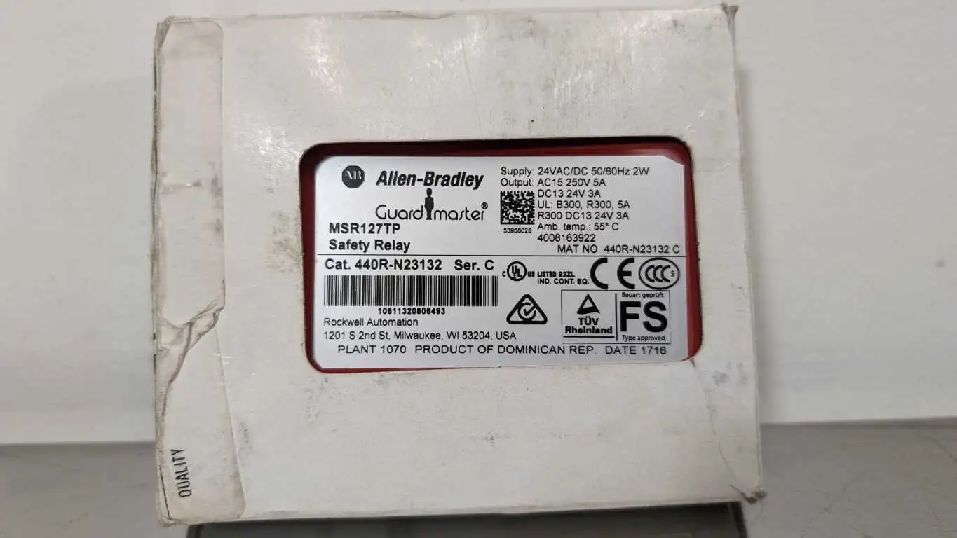 Allen-Bradley 440R-N23132 Safety Relay MSR127TP Ser C Guardmaster