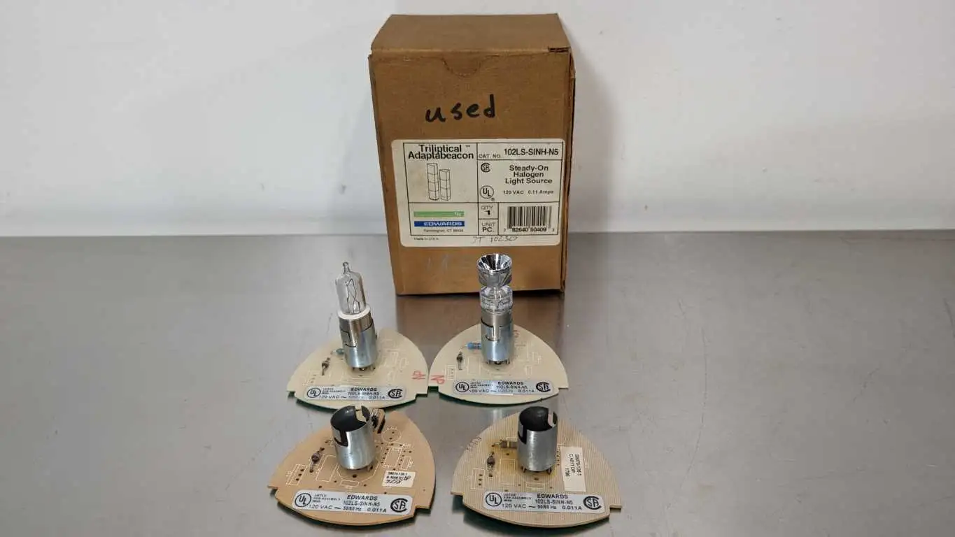 4 Pack Edwards 102LS-SINH-N5 Steady-On Halogen Light Source Base 120VAC 120VAC