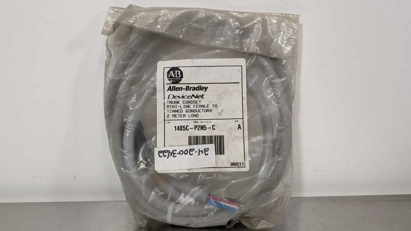 Allen-Bradley 1485C-P2N5-C Truck Cordset Ser A 2m Mini-Line Female to Tinned Conductors