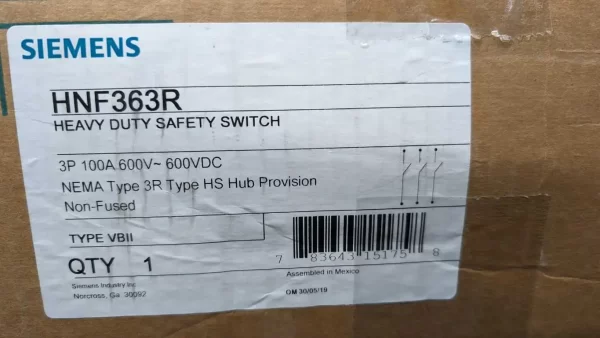 HNF363R, Siemens, Heavy Duty Safety Switch