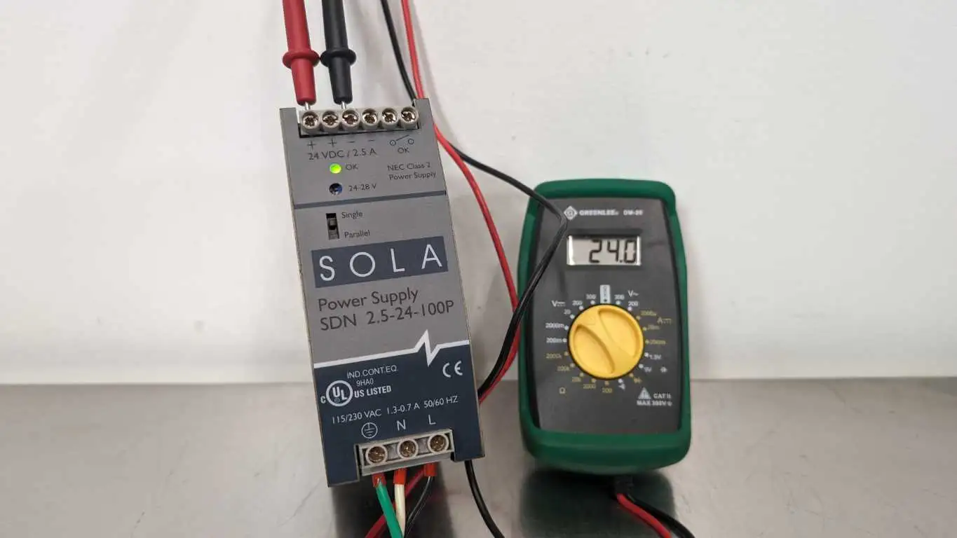 Sola SDN 2.5-24-100P Power Supply 115/230VAC 1.3-0.7A to 24VDC 2.5A