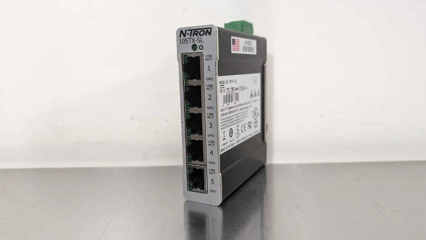 N-Tron 105TX-SL Industrial Ethernet Switch 5-Port Red Lion10/100 BaseTX RJ-45 10-30VDC