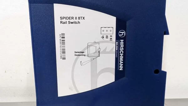 Spider II 8TX, Hirschmann, Rail Industrial Ethernet Switch, 943 957-001