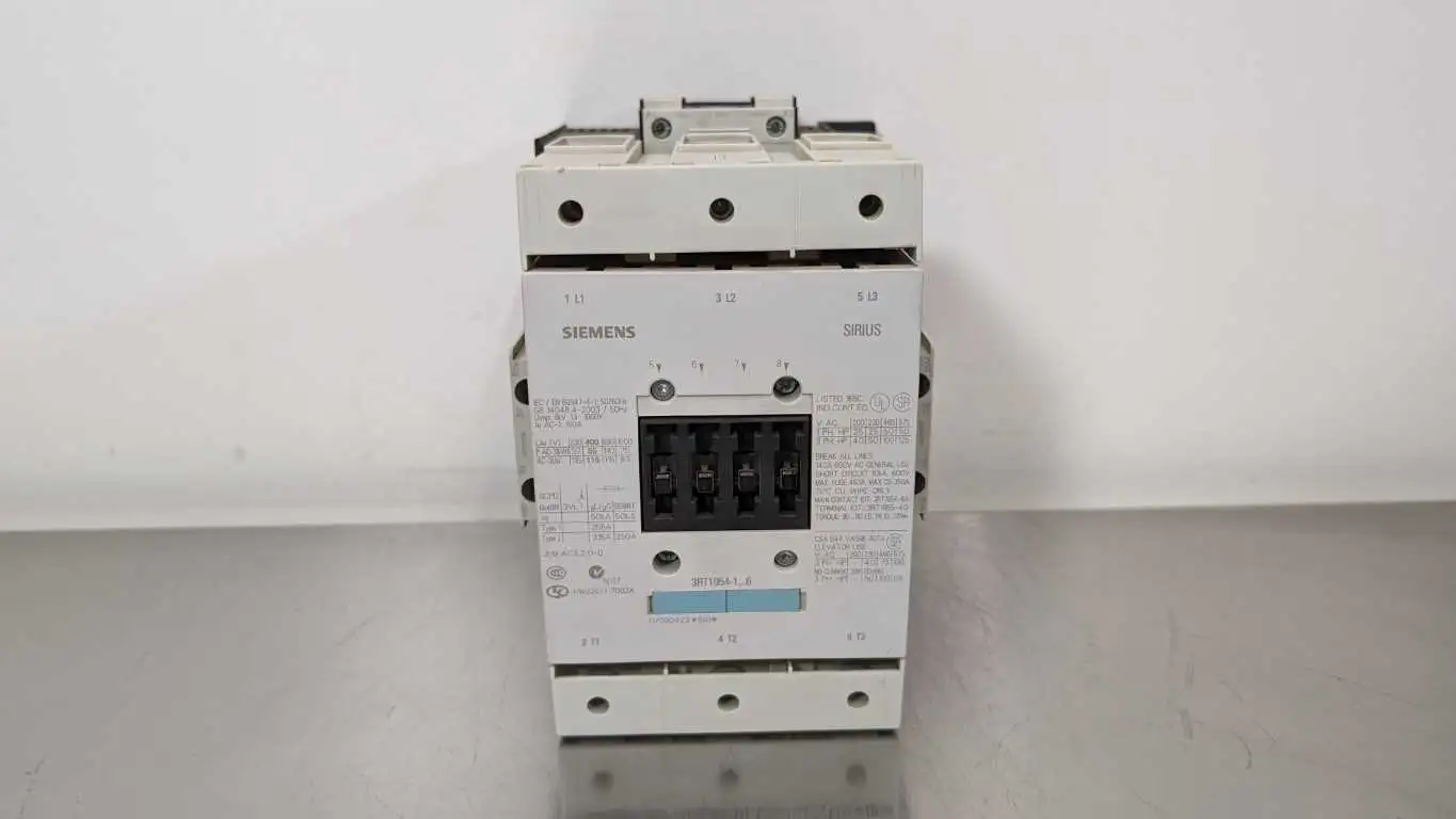 Siemens 3RT1054-1AR36 Power Contactor 115A 3 Pole 440-480VAC