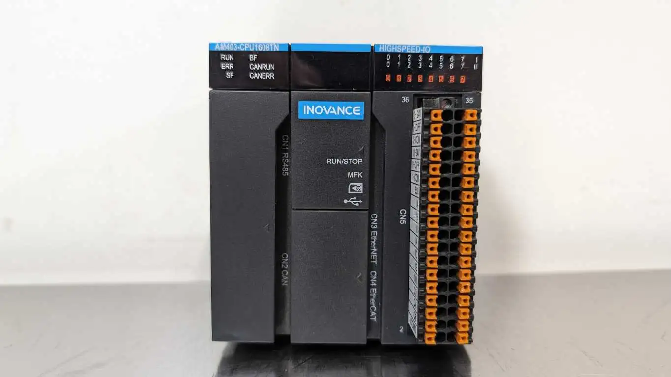 Inovance AM403-CPU1608TN PLC Controller Rev 81.26.0.0 24VDC 1A 24VDC