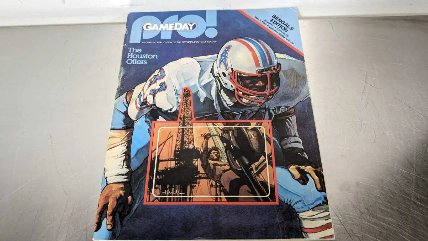 Pro! Volume 14 Number 6 November 1, 1981 Houston Oilers vs Cincinnati Bengals Program