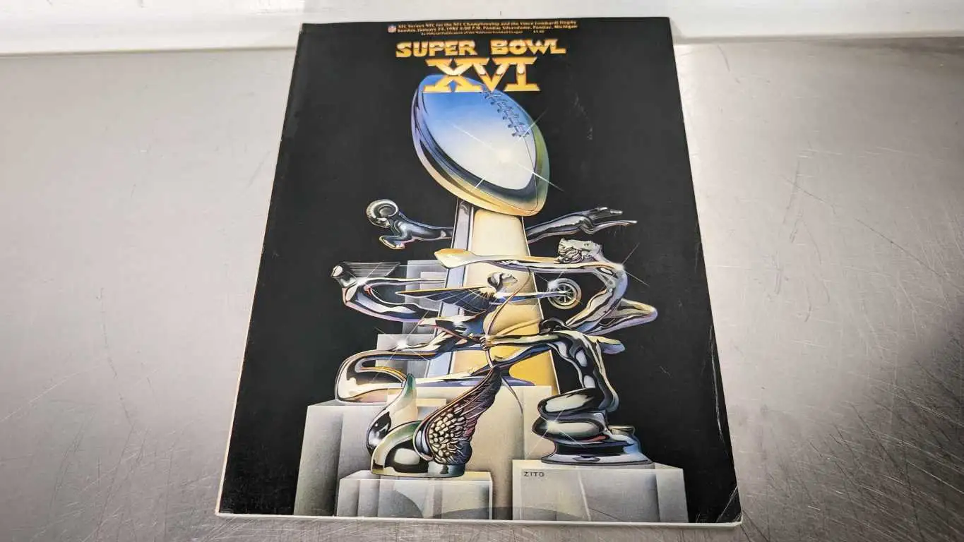 NFL Superpro Club Super Bowl XVI January 24, 1982 Pontiac Silverdome Program