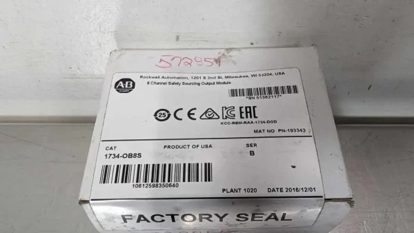 1734-OB8S, Allen-Bradley, Safety Sourcing Output Module, PN-193343