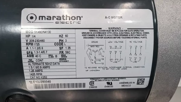 5K49DN4130, Marathon, AC Motor