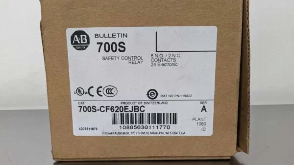 700S-CF620EJBC, Allen-Bradley, Safety Control Relay, PN-115822