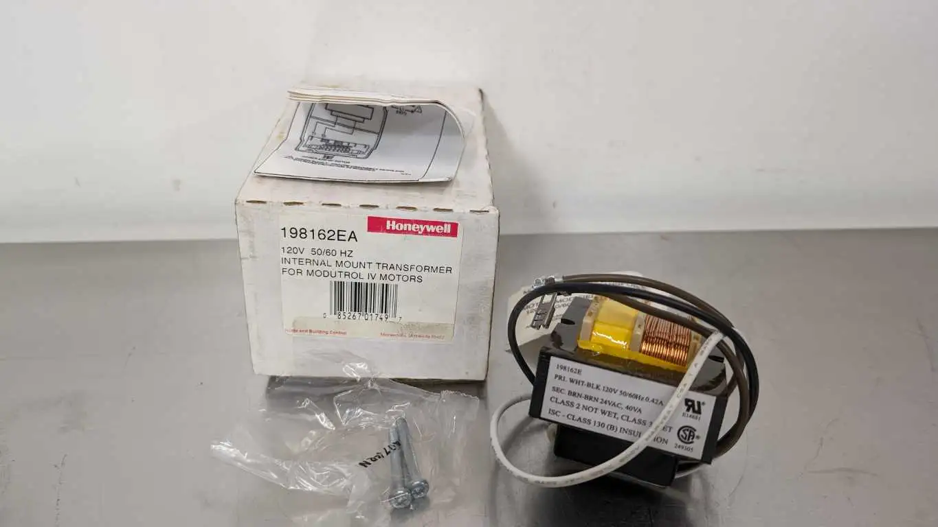 Honeywell 198162EA Internal Mount Transformer 120VAC 0.42A to 24VAC 40VA IV Motors