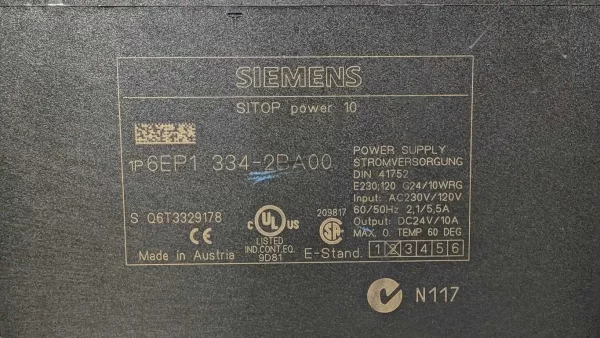 6EP1 334-2BA00, Siemens, Power Supply, SITOP Power 10