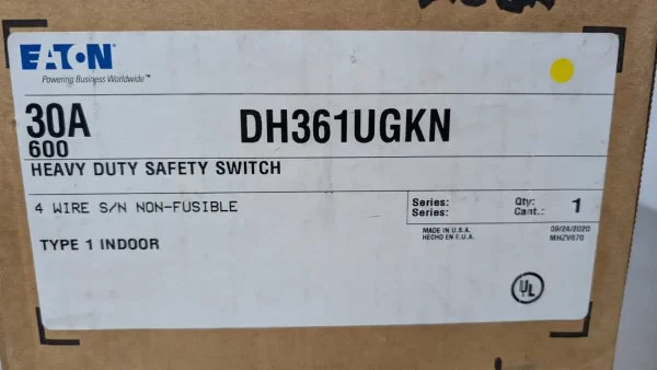 DH361UGKN, Eaton, Heavy Duty Safety Switch