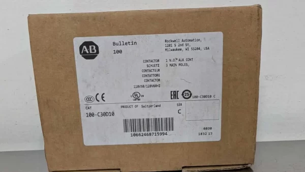 100-C30D10, Allen-Bradley, Contactor