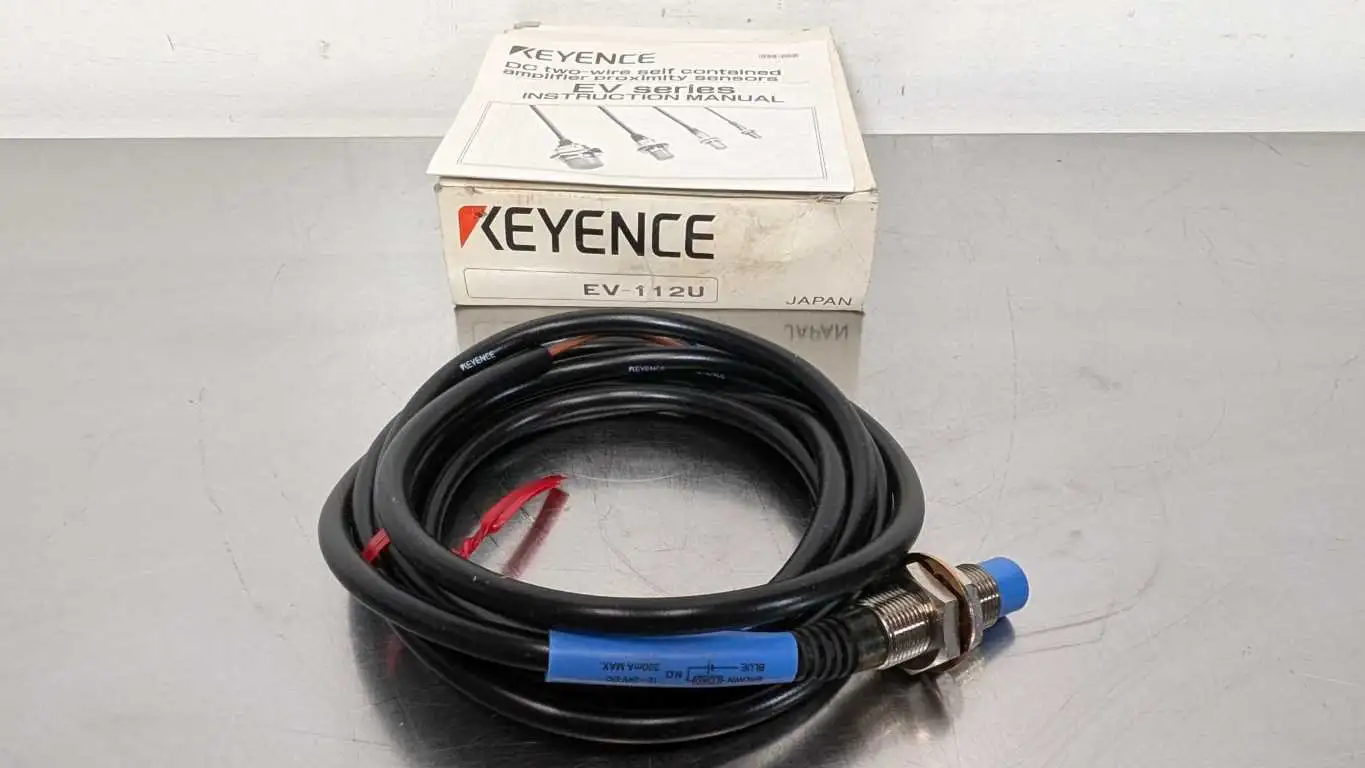 Keyence EV-112U Proximity Sensor 8mm 12-24VDC