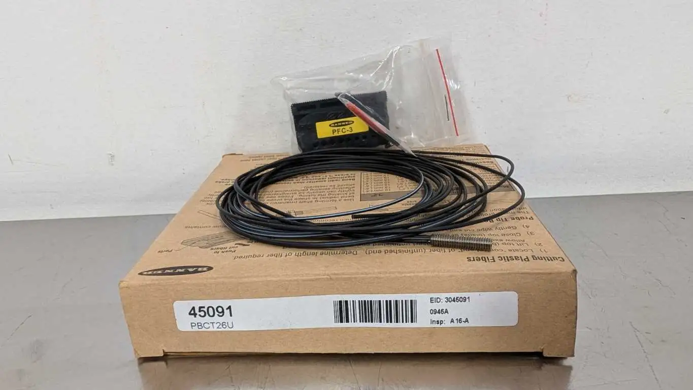 Banner PBCT26U Fiber Optic Diffuse Reflective Sensor 45091