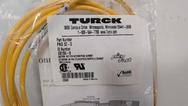 PKG 3Z-2, Turck, Cordset, U2133-9