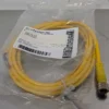 IFM Efector W80500 Cordset TRS-DC-P/N-SOL-PVC-2M/W 2m M8 Yellow 3 Pin Female 3 Wire 24AWG Brad