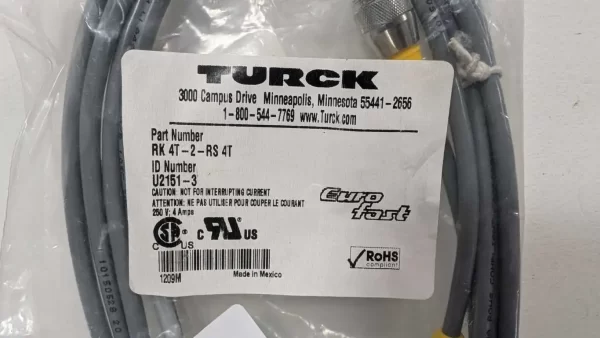 RK 4T-2-RS 4T, Turck, Cordset, U2151-3