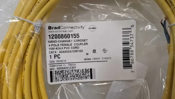 1200860155, Brad, Cordset, 404000A10M100