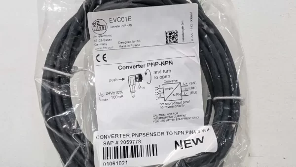 EVC01E, IFM Efector, Cordset, Converter PNP-NPN