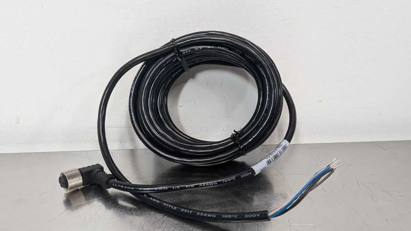 Banner MQDEC2-515RA Cordset 60814 5m M12 Black 5 Pin Right Angle Female 5 Wire 22AWG