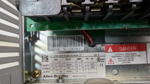 1336F-BRF75-AA-EN-HASP-L5, Allen-Bradley, Variable Frequency Drive, 1336 Plus II