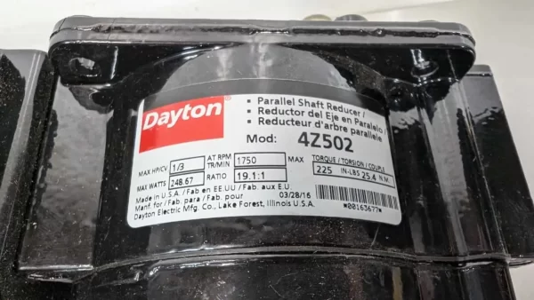 4Z502, Dayton, Parallel Shaft Reducer