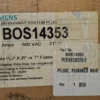 Siemens BOS14353 Fusible Bus Plug 100A 600VAC 600 VAC 100A ITE Disconnect Switch
