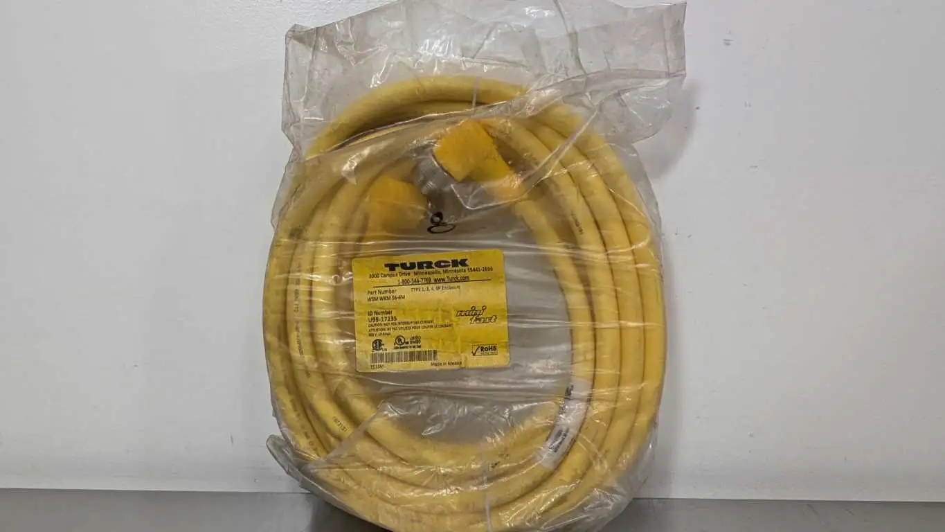 Turck WSM WKM 56-6M Cordset U99-17235 7/8″ 6m Yellow Male/Female 90°