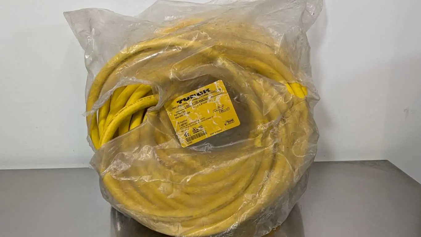 Turck RSM WKM 66-20M Cordset U-68787 6 Pin 7/8″ 20m Yellow Male 0°/Female 90°