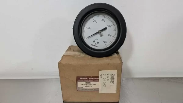 H2064, Marsh Bellofram, Pneumatic Pressure Gauge, 3.5 QUAL-B 1/4 NPT