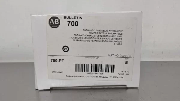 700-PT, Allen-Bradley, Pneumatic Time Delay Attachment