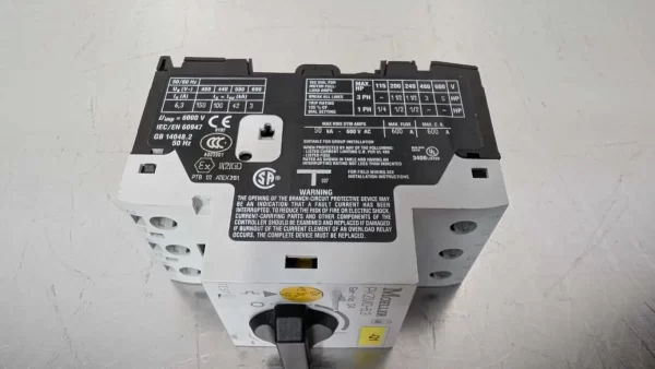 PKZM0-6,3, Moeller, Manual Motor Starter Circuit Breaker