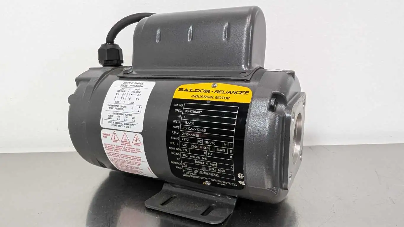 Baldor 33-1736W87 Industrial Motor 1HP 2850/3450 RPM Single Phase