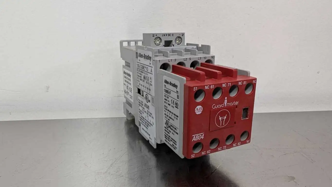 Allen-Bradley 100S-C09EJ14BC Safety Contactor PN-34055 Ser A 24VDC Coil 3NO Main Poles 1NO/4NC Aux Cont