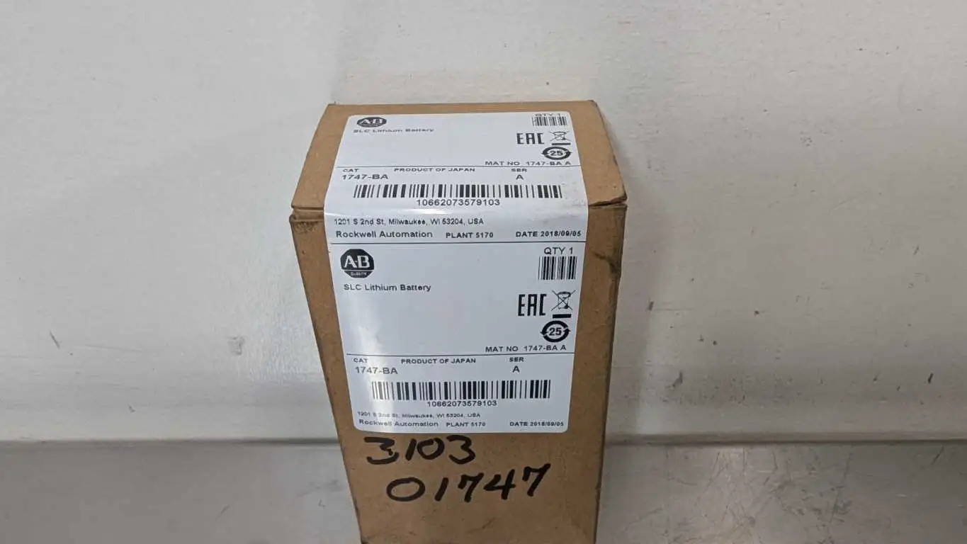 Allen-Bradley 1747-BA SLC Lithium Battery Ser A