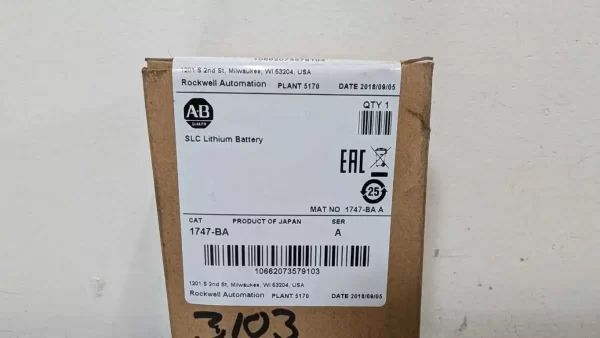 1747-BA, Allen-Bradley, SLC Lithium Battery