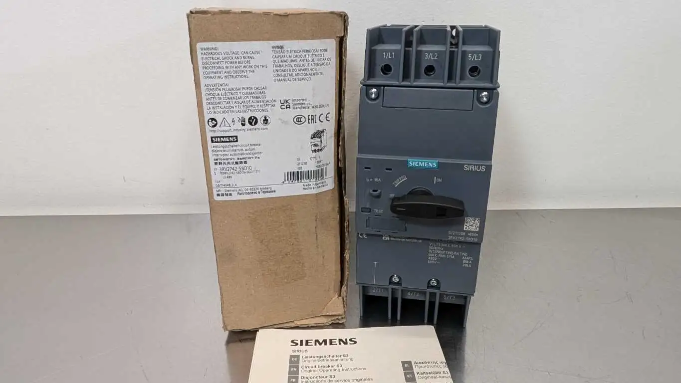 Siemens 3RV2742-5BD10 Circuit Breaker 15A