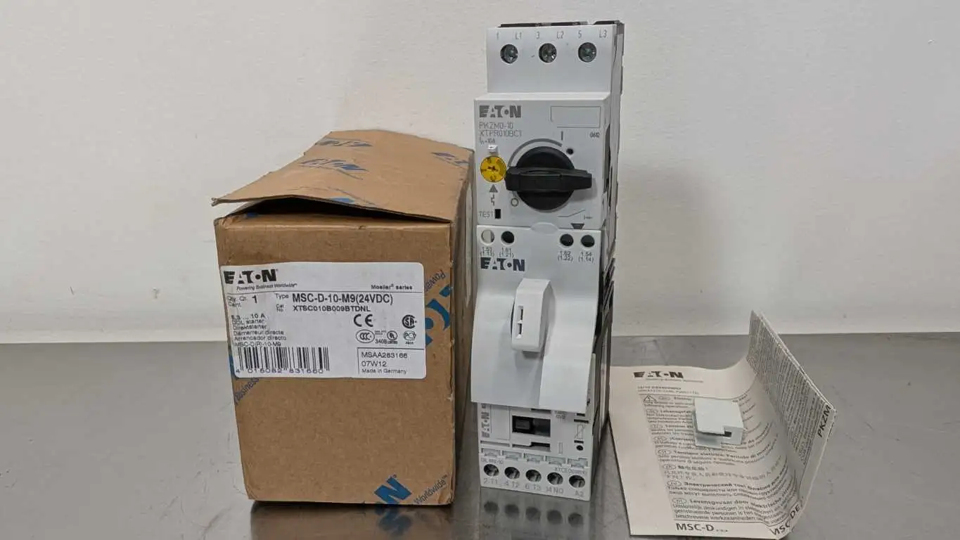 Eaton MSC-D-10-M9 DOL Starter XTSC010B009BTDNL 24VDC Coil 6.3-10A