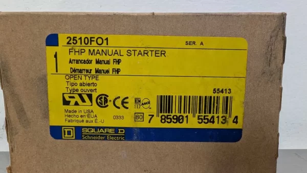 2510FO1, Square D, FHP Manual Starter